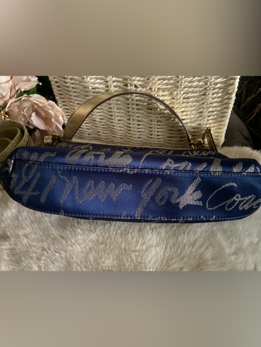 COACH Poppy New York Script Lurex Convertable Bag. Limited Edition ⚜️ VTG Y2K - Picture 6 of 11